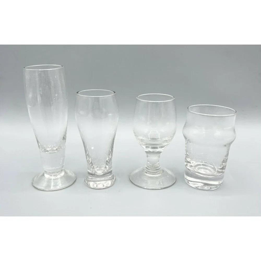 Set Of 4 Craft Beer Pub Shot Glasses Barware Classic Pint Shapes Brewery Box